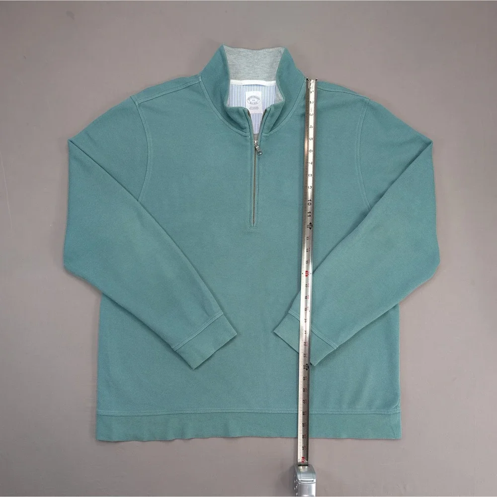 Brooks Brothers XXL Seafoam Green Quarter Zip Pullover Sweater
